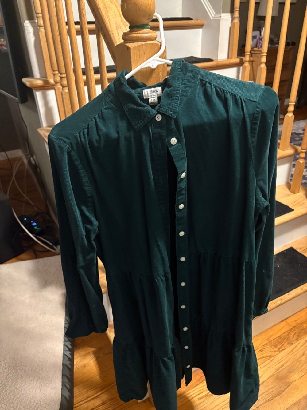 Corduroy shirt dress